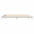 Miniatyrbilde 5 av 10: vidaXL Sengeramme med madrass hvit 200x200 cm heltre furu