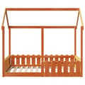 Miniatyrbillede 5 af 10: vidaXL sengeramme til husseng 80x160 cm massivt fyrretræ gyldenbrun