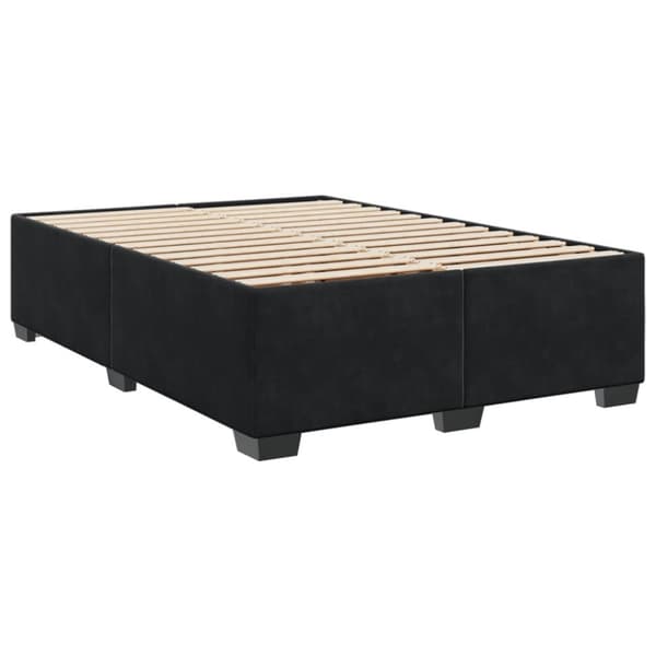 vidaXL Jenkkisänky patjalla musta 140x190 cm sametti