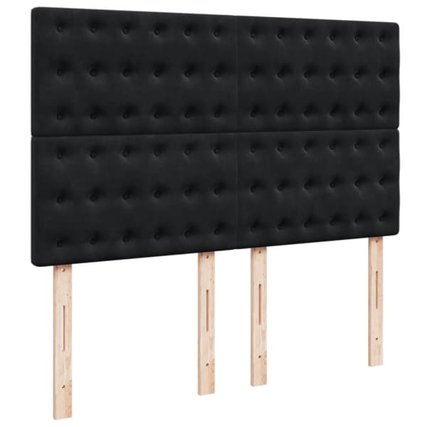 vidaXL Jenkkisänky patjalla musta 140x190 cm sametti