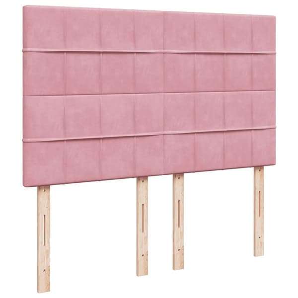 vidaXL Jenkkisänky patjalla pinkki 140x190 cm sametti