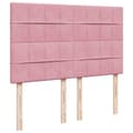 Miniatyrbilde 9 av 11: vidaXL Seng med madrass boksfjær rosa 140x190 cm fløyel
