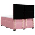 Miniatyrbilde 11 av 11: vidaXL Seng med madrass boksfjær rosa 140x190 cm fløyel