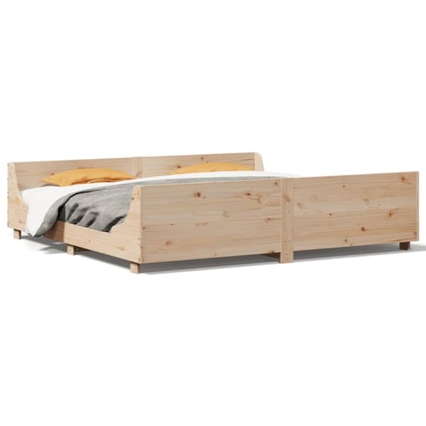 vidaXL sengeramme uden madras 180x200 cm massivt fyrretræ