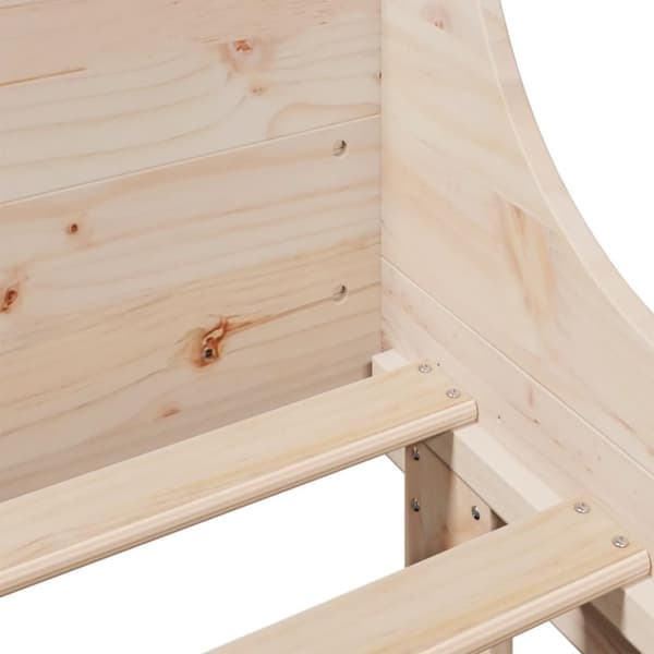 vidaXL Sengeramme med madrass 200x200 cm heltre furu