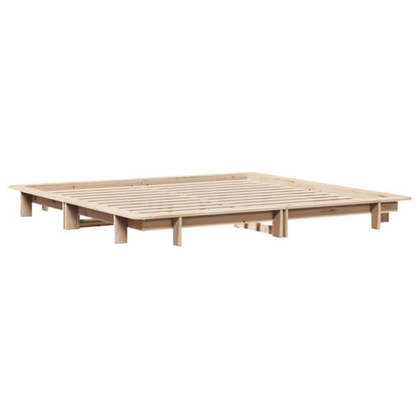 vidaXL Sänky ilman patjaa 200x200 cm täysi mänty