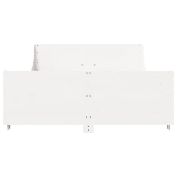 vidaXL sengeramme uden madras 150x200 cm massivt fyrretræ hvid