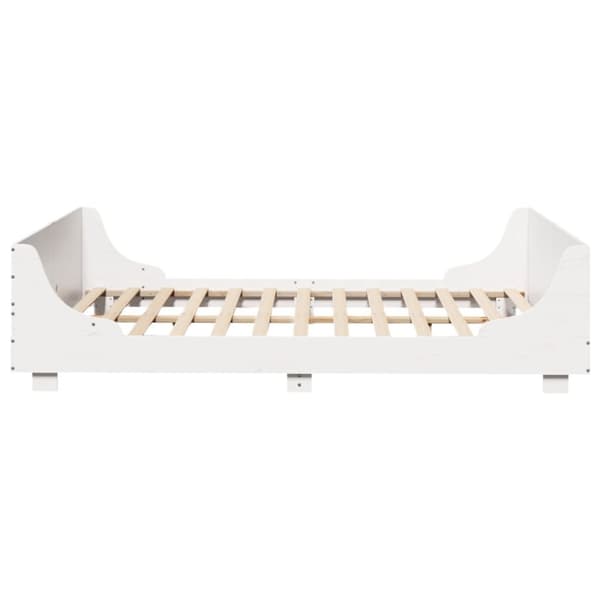 vidaXL sengeramme uden madras 150x200 cm massivt fyrretræ hvid