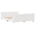 Miniatyrbilde 1 av 10: vidaXL Sengeramme uten madrass hvit 150x200 cm heltre furu