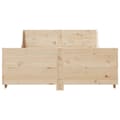 Miniatyrbilde 5 av 10: vidaXL Sengeramme uten madrass hvit 135x190 cm heltre furu