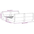 Miniatyrbilde 10 av 10: vidaXL Sengeramme uten madrass hvit 135x190 cm heltre furu