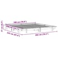Miniatyrbilde 10 av 10: vidaXL Sengeramme uten madrass 180x200 cm heltre furu