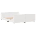 Miniatyrbilde 7 av 10: vidaXL Sengeramme uten madrass hvit 160x200 cm heltre furu