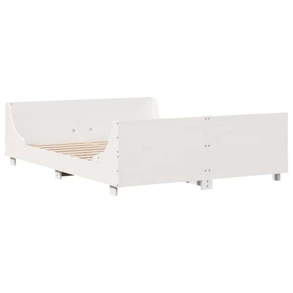 vidaXL Sengeramme uten madrass hvit 160x200 cm heltre furu