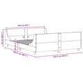 Miniatyrbilde 10 av 10: vidaXL Sengeramme uten madrass hvit 160x200 cm heltre furu