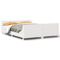 Miniatyrbilde 2 av 10: vidaXL Sengeramme uten madrass hvit 160x200 cm heltre furu