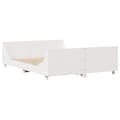 Miniatyrbilde 1 av 10: vidaXL Sengeramme uten madrass hvit 160x200 cm heltre furu