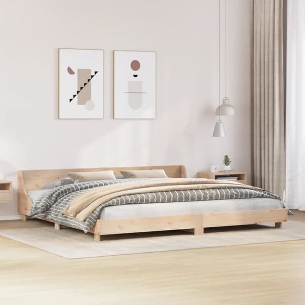 vidaXL Sänky ilman patjaa 200x200 cm täysi mänty