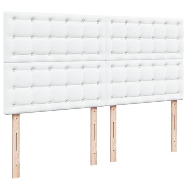 vidaXL Jenkkisänky patjalla valkoinen 200x200 cm keinonahka