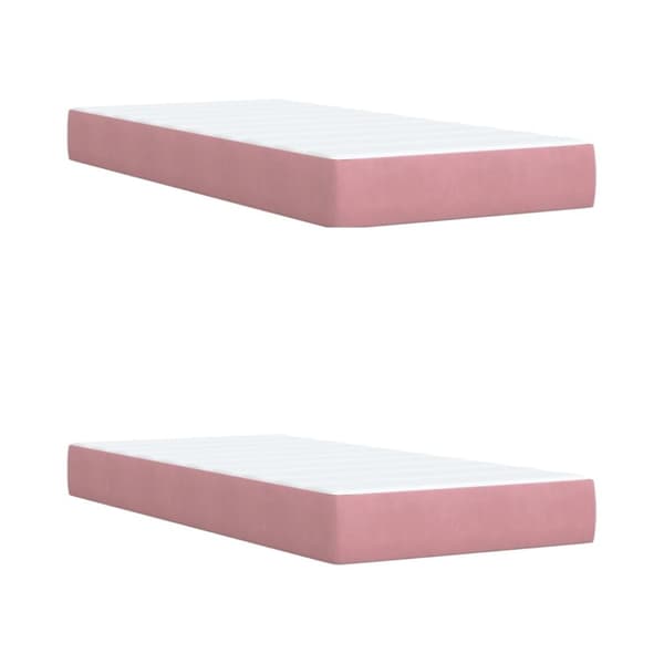 vidaXL Jenkkisänky patjalla pinkki 200x200 cm kangas