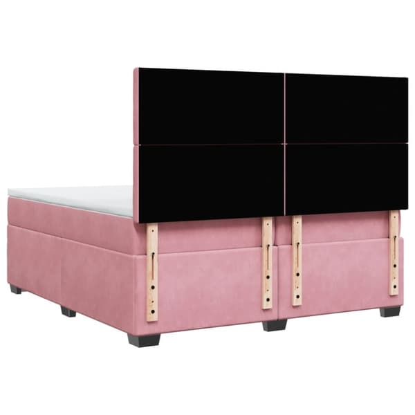 vidaXL Jenkkisänky patjalla pinkki 200x200 cm kangas