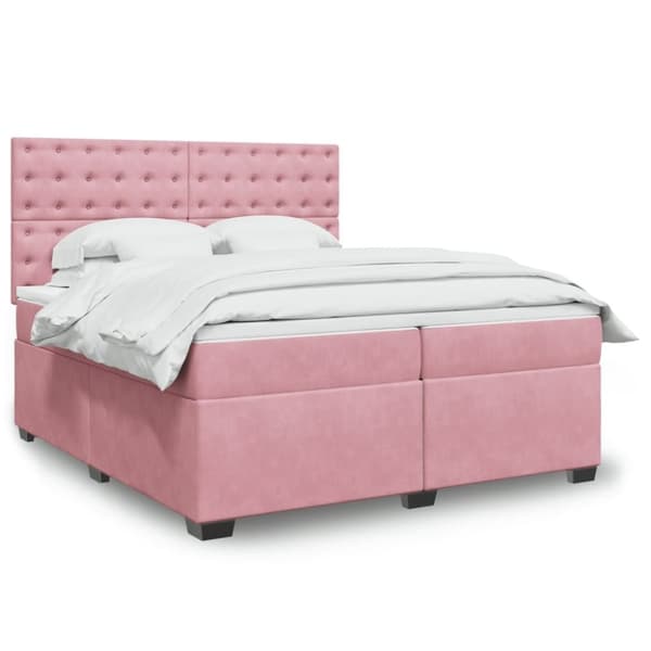 vidaXL Jenkkisänky patjalla pinkki 200x200 cm kangas