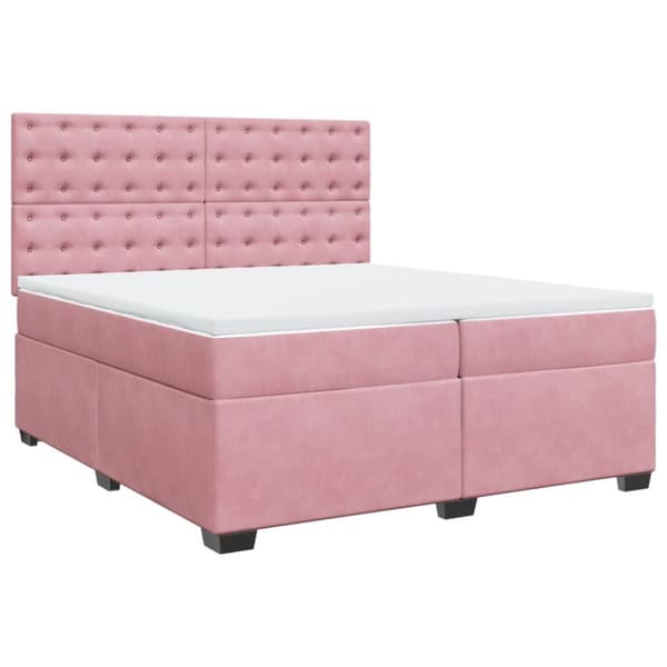 vidaXL Jenkkisänky patjalla pinkki 200x200 cm kangas