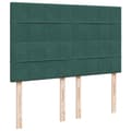 Miniatyrbilde 9 av 11: vidaXL Seng med madrass boksfjær mørkegrønn 140x190 cm fløyel