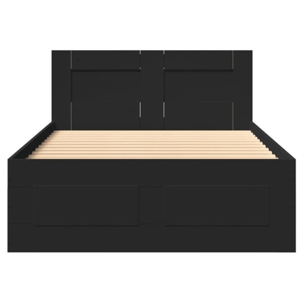 vidaXL Sengeramme med hodegavl svart 90x200 cm konstruert tre