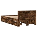 Miniatyrbillede 8 af 11: vidaXL sengeramme med sengegavl 90x200 cm konstrueret træ røget eg