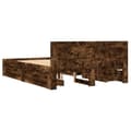 Miniatyrbilde 8 av 11: vidaXL Sengeramme med hodegavl røkt eik 120x200 cm konstruert tre