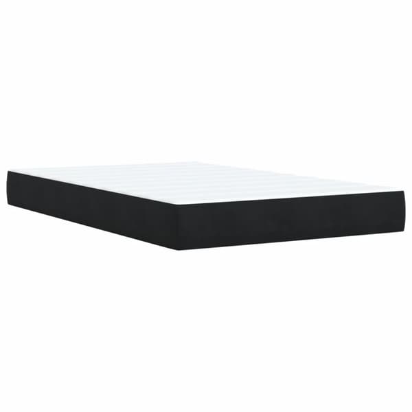 vidaXL Ramsäng med madrass svart 120x200 cm sammet