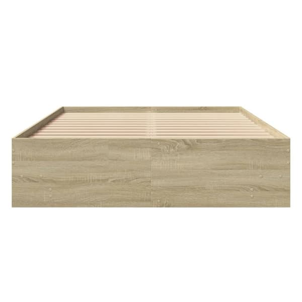 vidaXL sengestel 120x200 cm konstrueret træ sonoma-eg