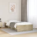Miniatyrbilde 4 av 11: vidaXL Sengeramme uten madrass sonoma eik 100x200 cm konstruert tre