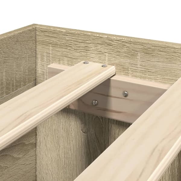 vidaXL Sengeramme uten madrass sonoma eik 100x200 cm konstruert tre