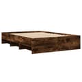 Miniatyrbilde 8 av 11: vidaXL Sengeramme uten madrass røkt eik 140x200 cm konstruert tre