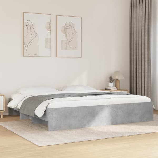 vidaXL Sengeramme uten madrass betonggrå 180x200 cm konstruert tre