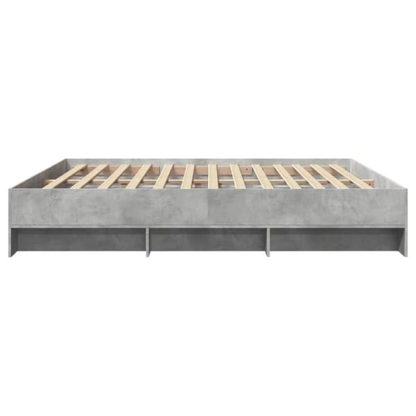 vidaXL Sengeramme uten madrass betonggrå 180x200 cm konstruert tre