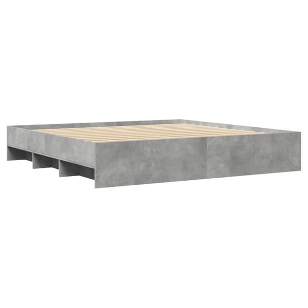 vidaXL Sengeramme uten madrass betonggrå 180x200 cm konstruert tre