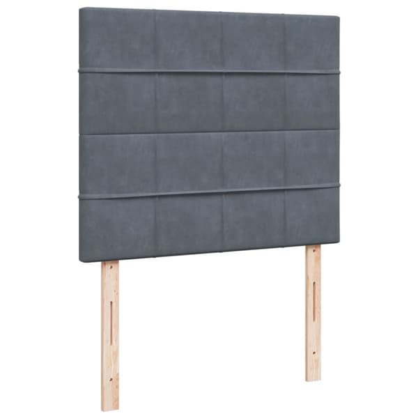 vidaXL kontinentalseng 120x200 cm fløjl mørkegrå