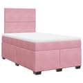 Miniatyrbilde 3 av 11: vidaXL Seng med madrass boksfjær rosa 120x200 cm fløyel