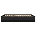 Miniatyrbilde 7 av 11: vidaXL Sengeramme svart 120x200 cm konstruert tre