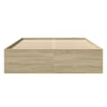 Miniatyrbilde 6 av 11: vidaXL Sengeramme uten madrass sonoma eik 120x190 cm konstruert tre