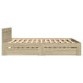 Miniatyrbilde 7 av 11: vidaXL Sengeramme med hodegavl sonoma eik 120x190 cm konstruert tre