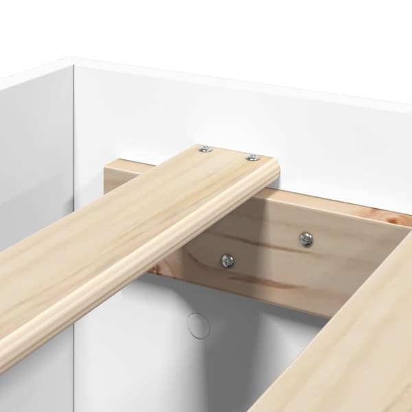 vidaXL sengestel 200x200 cm konstrueret træ hvid