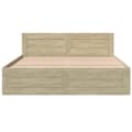 Miniatyrbilde 6 av 11: vidaXL Sengeramme med hodegavl sonoma eik 150x200 cm konstruert tre