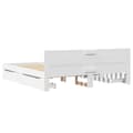 Miniatyrbilde 8 av 11: vidaXL Sengeramme med hodegavl hvit 200x200 cm konstruert tre