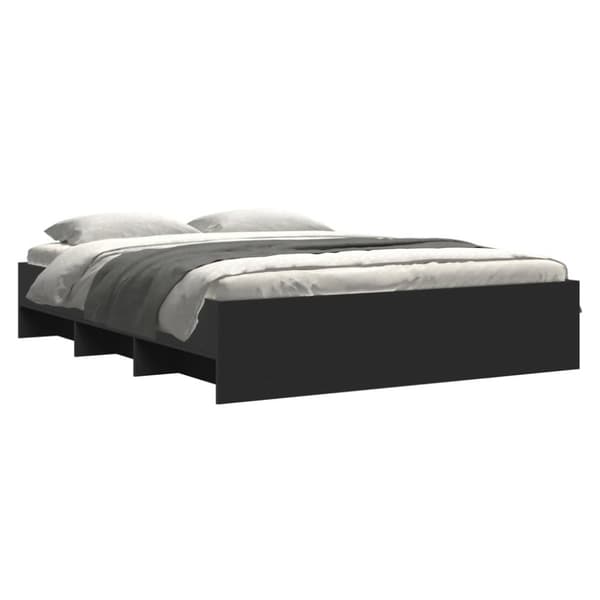 vidaXL Sengeramme uten madrass svart 160x200 cm konstruert tre