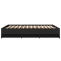 Miniatyrbilde 7 av 11: vidaXL Sengeramme uten madrass svart 160x200 cm konstruert tre