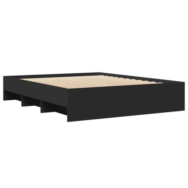 vidaXL Sengeramme uten madrass svart 160x200 cm konstruert tre